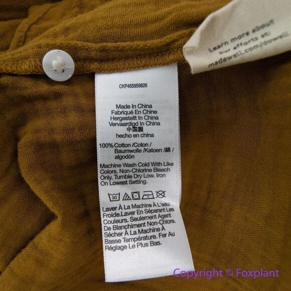 NEW Madewell Lightspun Colette Mini Dress, color: gold. plus size 16W - Picture 15 of 16